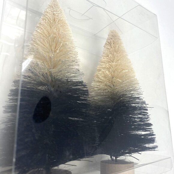 Target 2 Pk Ombre Black Cream Bottle Brush Tree Holiday Decorative - Picture 6 of 6